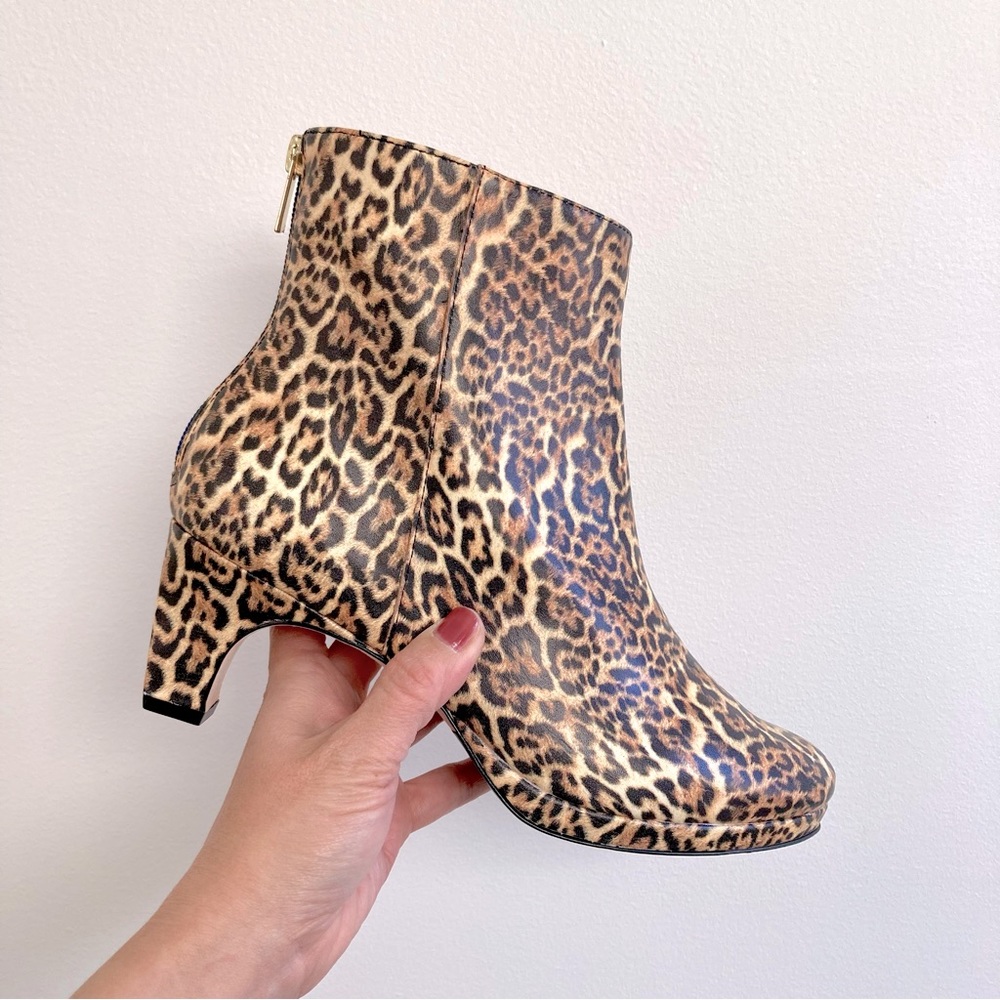 Dr Liza Leopard Print Ankle Boots Booties
